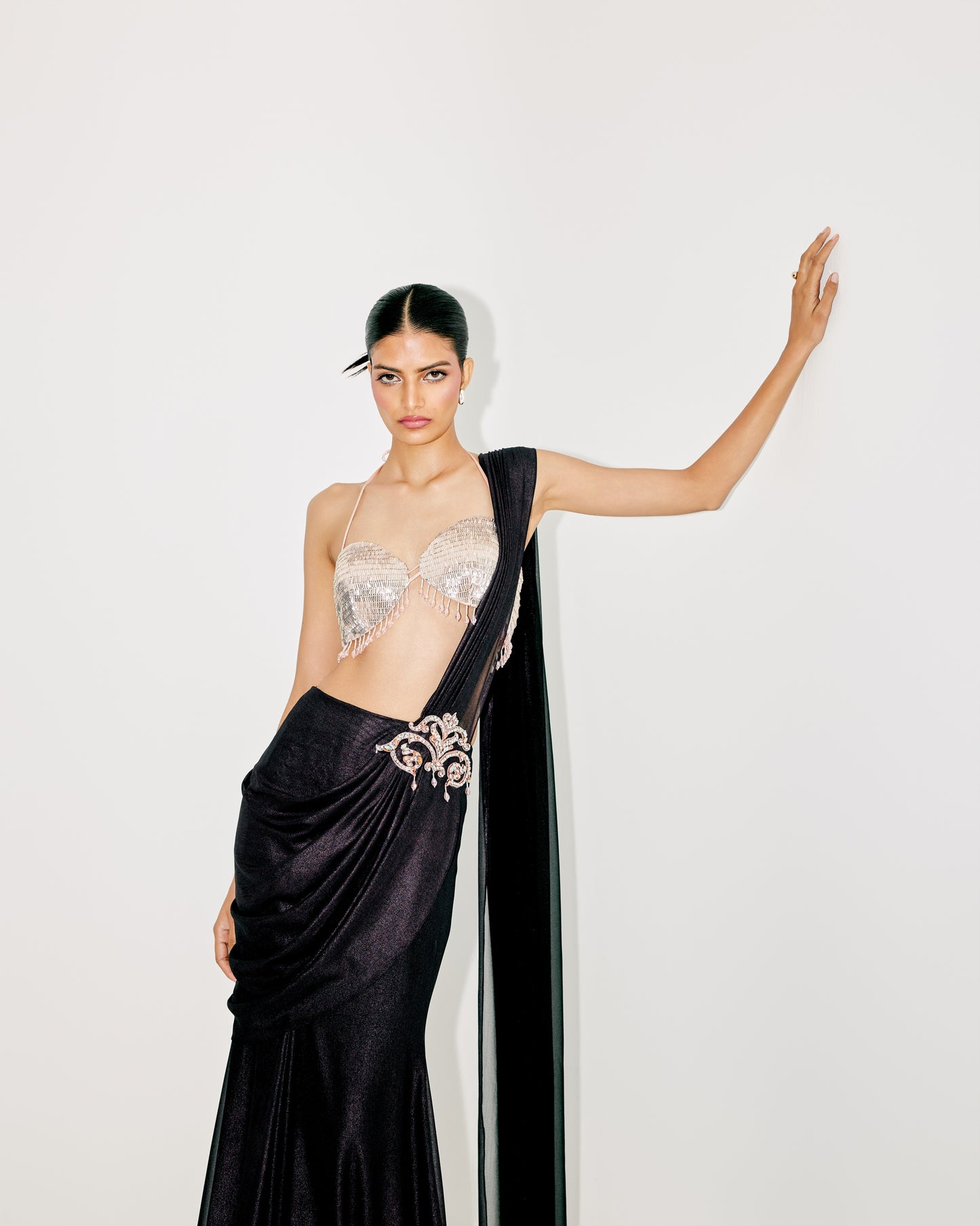 BRALET WITH DRAPED SAREE