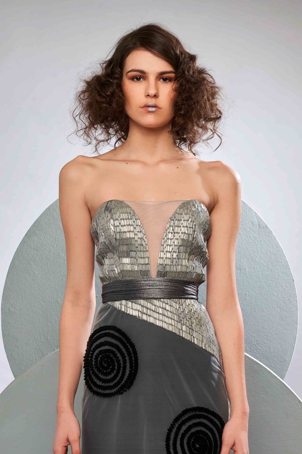 Fully Embroidered Tulle Gown