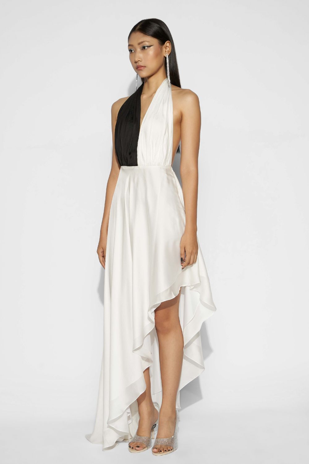 Halter Neck Asymmetric Dress