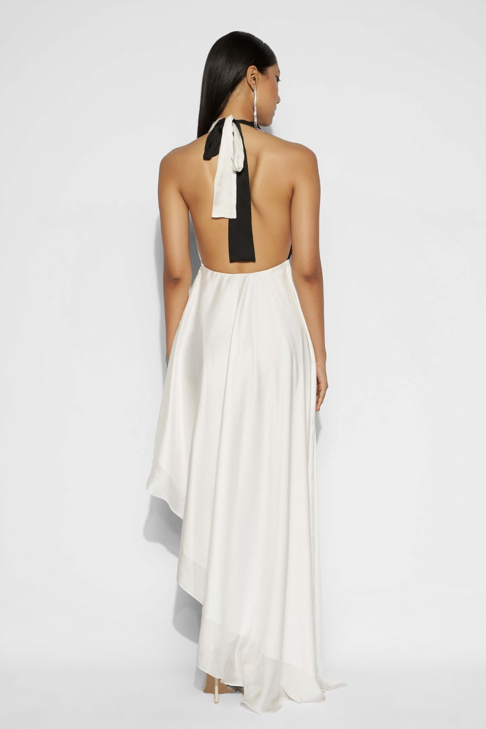 Halter Neck Asymmetric Dress