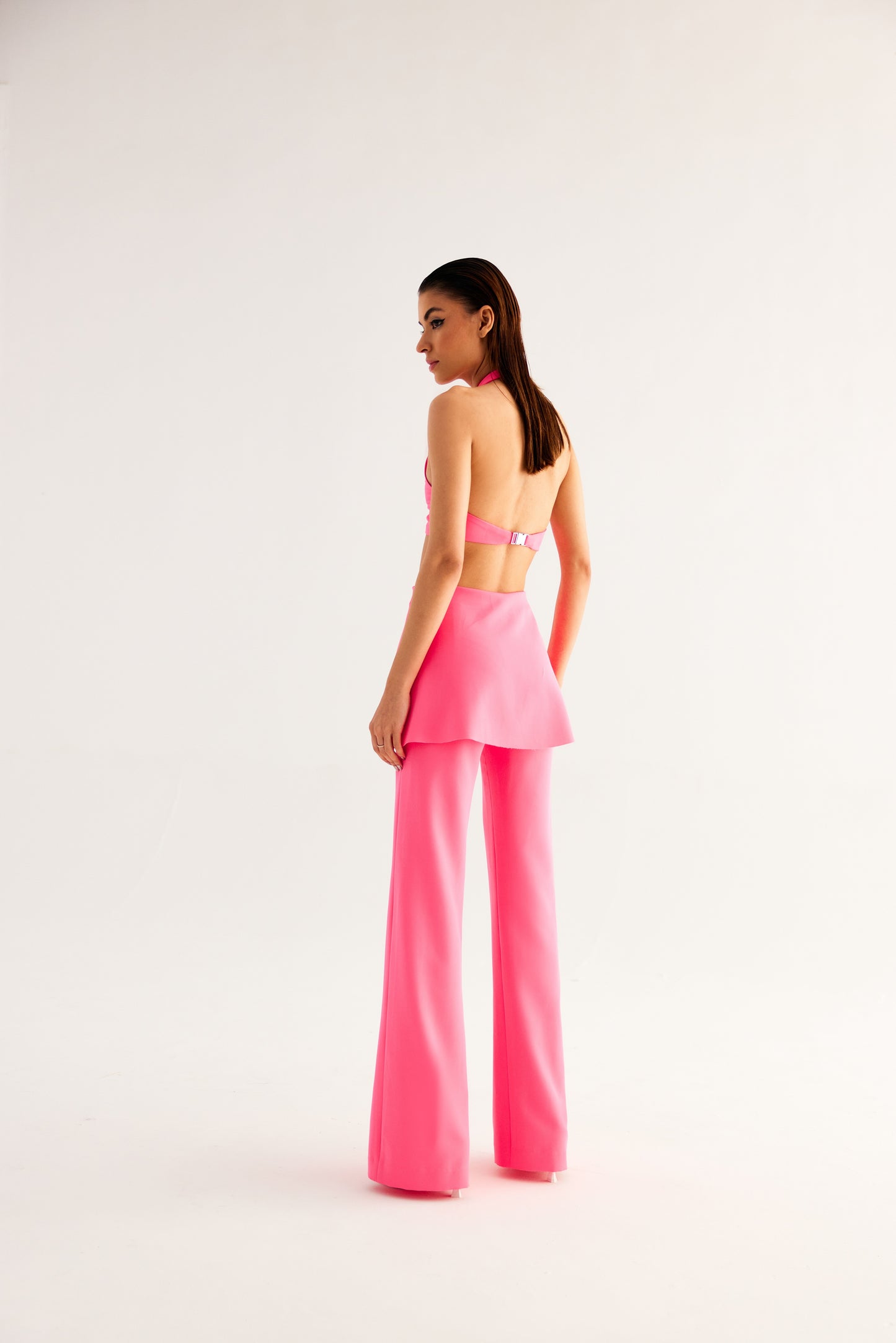 HALTER NECK BUSTIER WITH SKIRT PANT