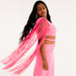 LEMONADE PINK WAIST CUT-OUT DRESS