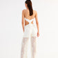 Egg Shell White Cut-Out Dress with Back Tie – Mini Fitted Style