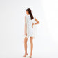 Egg Shell White Fringe Mini Dress – Fitted Resort Wear