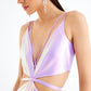 Holographic Lilac Cut-Out Mini Dress – Spaghetti Strap