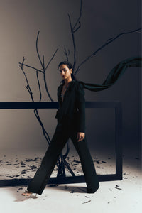 TEAL DRAPE COAT & PANT AC