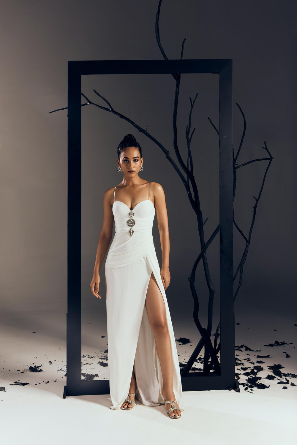 LONG DRAPED GOWN
