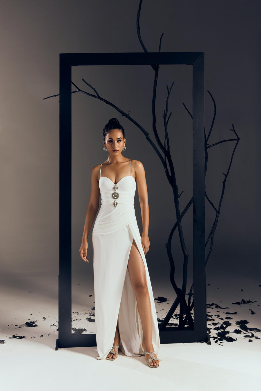 LONG DRAPED GOWN