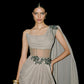 SAREE DRAPE CORSET DRESS