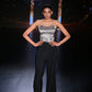 CORSET WITH DRAPED PANTS