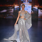 DRAPED SAREE WITH SHEER BLOUSE