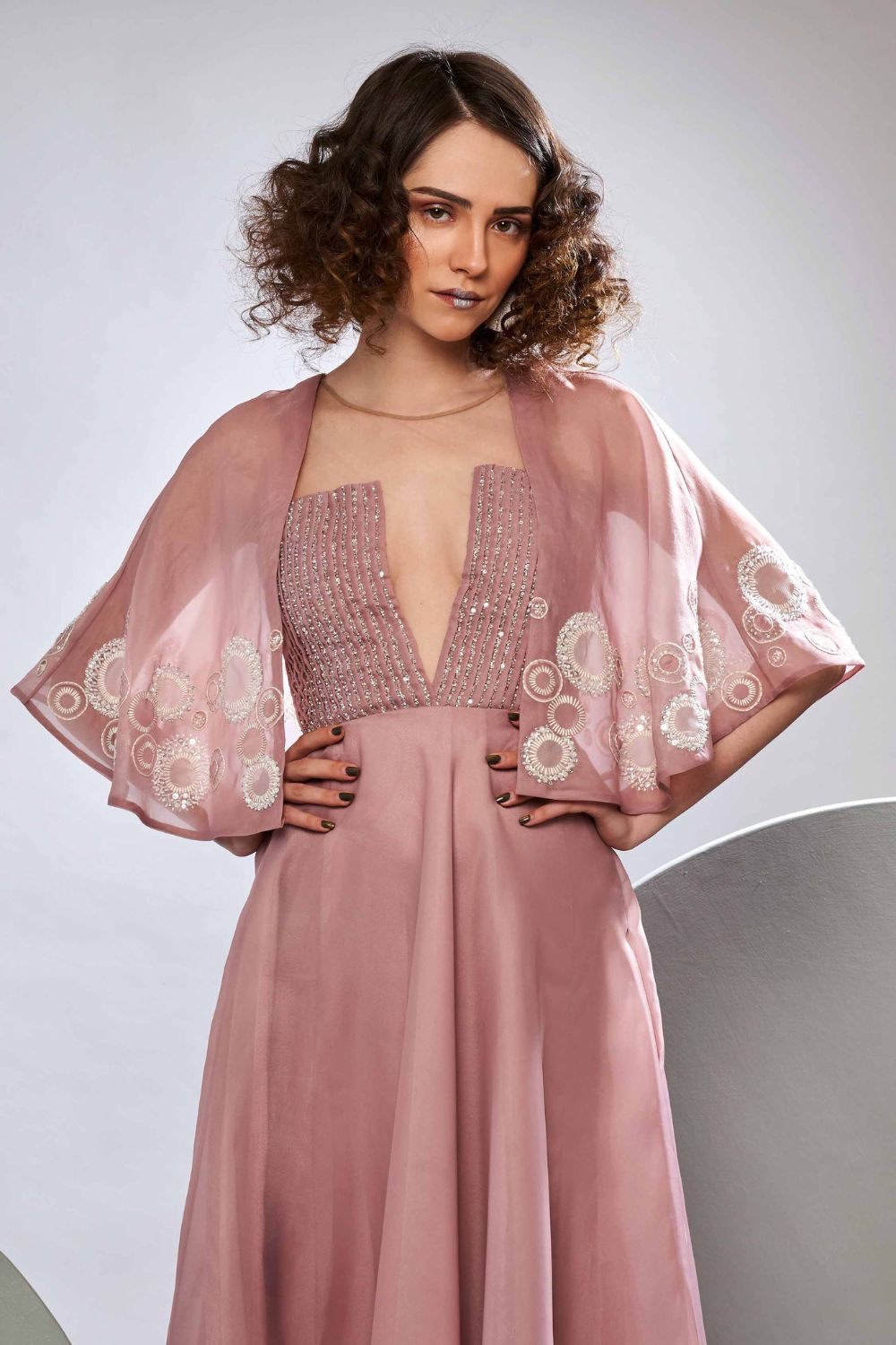 Full Flare Organza Gown