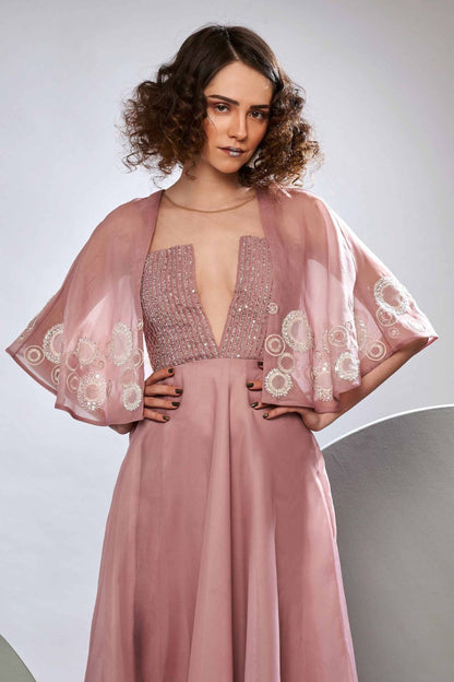 Full Flare Organza Gown