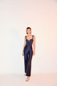 Straight Taffeta Silk Pants