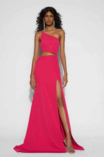 One shoulder long gown