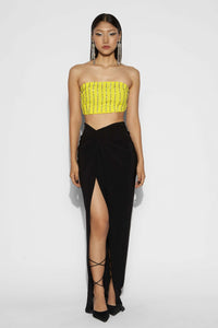 Bustier with Drape skirt