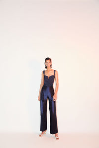 Straight Taffeta Silk Pants
