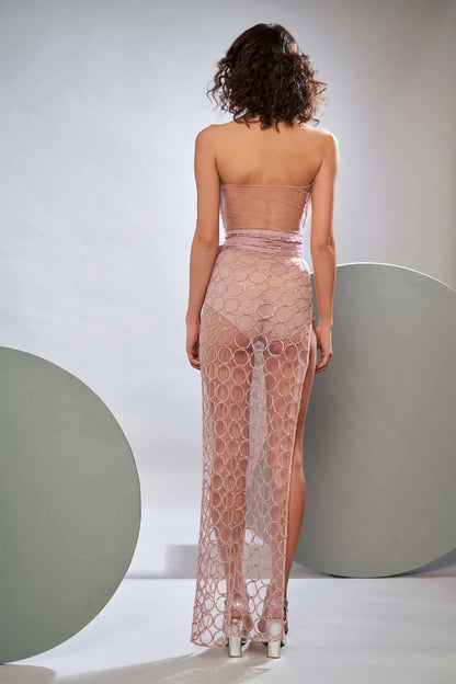 Fully Embroidered Tulle Dress