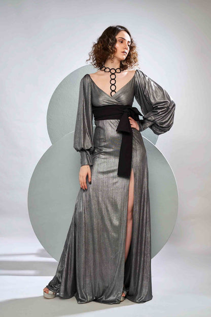 Crossover Body With Exaggerated Sleeves