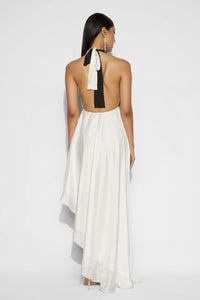 Halter Neck Asymmetric Dress