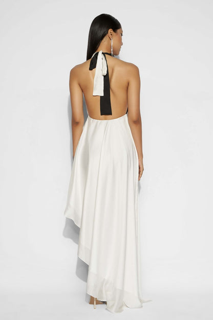 Halter Neck Asymmetric Dress