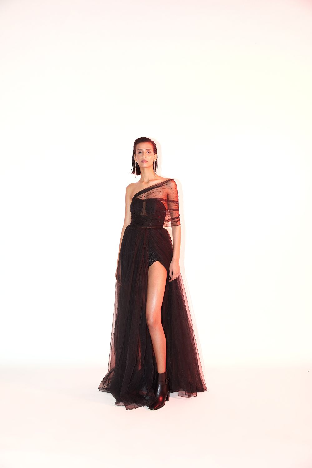 Tulle  Bustier Layered Gown